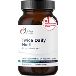 Designs for Health Methylated Multivitamine for Women & Men - Twoice Daily Multimineral Supplement & Multivitamine Without Iron + Methylated B12 and Folate, Vitamin C, K, D, E + More (120 Capsules)