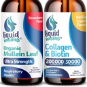 Wellness LABSRX Mullein Leaf Drops voor Lungs, 2 Fl. Oz - Liquid Collageen en Biotin, 2 Fl. Oz