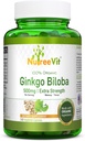 NutreeVit Ginkgo Biloba Herbal Supplement Capsules (240 Tel.)