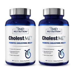 1MD Nutrition CholestMD met Olive Leaf Extract, Bergavit, Niacin, Knoflook 120 Capsules (2-pack)
