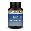 Dr. Mercola Zink Plus Selenium - Mineral Blend Supplement - for Immune, Brain & Respiratory Support - Bevat Zink Glycinate Chelate & Copper - GMO-vrij en glutenvrij - 30 capsules (30 porties)