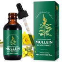 Extrait de feuille de Mullein gouttes-organique liquide Extrait de Mullein supplément pour la santé pulmonaire - végétalien, pas d'additifsNettoyage bronchial pour le soutien sanitaire