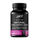 Natural Hyaluronic Acid Supplement 5X Sterkere Hydration Pillen van Pure Tremella Mushroom met Vitamine C & Hibiscus - Huidsupplement Anti rimpel Dieet Capsules - haarnagels vitaminen