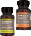 Endurance Products Resveratrol Supplement – Extrait de peau de raisin - 100mg Trans-Resveratrol Antioxydant et Niacine ENDUR-ACIN - Vitamine B3 Niacine 500mg Libération prolongée et faible teneur en alcool