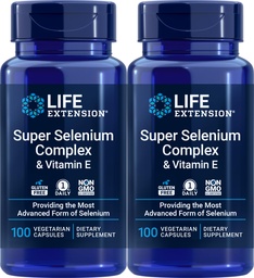 Life Extension Super Selenium Complex 200 mcg & Vitamine E, 100 Veg Caps (verpakking van 2)