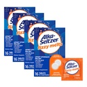Alka-Seltzer Fizzy Melts, Oplossen op tong, Geen water nodig, On-The-Go Dieetsupplement Antacida tabletten, voor Verlichting van Occasional brandend maagzuur en zuur indigestie*, Orange Flavor, 64 Tel.