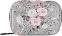 Aquarelle Flower Pill Box 7 Day Pill Case Travel Pill Organizer Bag with Zipper Portable Weekly Vitamin Medicine Supporter Pouch Bag
