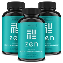 WellPath Zen Stress Relief Supplement + Mood Support (180 ct) 