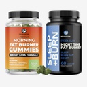 Vetverbrander Gummies en Nachttijd Vetverbrander 24/7 gewichtsverlies Ondersteuning met groene thee & Raspberry Ketones 