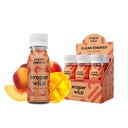 Proper Wild Vegan Energy Shots, met L-Theanine, en Biologische Cafeïne, Clean Plant Based Energy Drink, Glutenvrije, GGO-vrije, Dairy-Free, Stevia-Free, Soy-Free, Peach Mango, 2.5 Fl Oz, 6 Pack