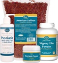 Psoriasis Care Kit - Inclusief American Saffron Tea, Slippery Elm Bark Powder, Psoriasis Scalp and Body Wash en Psoriasis Cream. 4 Items Aanbevolen in het boek Helende Psoriasis door Dr. John Pagano