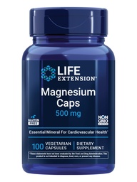 Levensverlengstuk Magnesiumcaps, 500 mg, Magnesiumoxide, Citrate en Succinate, Hartgezondheid, Gezonde Bones, Voedingsondersteuning, 100 Vegetarische Capsules