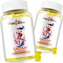 Calcium Magnesium Gummies Volwassenen Kids - Suikervrij Kauwbare Vegan Algen Calcium Supplementen voor Vrouwen Mannen ondersteunen Plus Bone Strength met Zink Kalium Vitamine D3 K2 Citroen Smaak 120CT