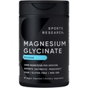 Sports Research® Magnésium Glycinate - Soutient les processus reposants de sommeil et d'enzymatique - 160 mg Magnésium chélaté - Capsule végétalienne - 90 Compte