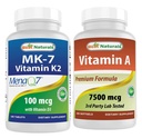 Best Naturals Vitamine K2 (MK7) met D3 & vitamine A 25000 IE