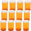 Lege plastic pillenflessen met gemakkelijke Open Snap Caps (niet Child Resistant), Prescription Medication Vials, Clear Containers, PillCases Dispenser Organizers (20 Dram, 12st)