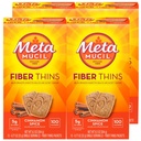 Métamucil Fiber Thins, Supplément de fibre quotidienne Snack, Poudre de musc de Psyllium, 5g Fibre par portion, Soutient la santé digestive et Satisfait la faim, Flacon d'épice de cannelle, paquet de 4, 12 portions chacun