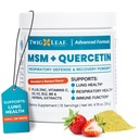 Twig & Leaf MSM + Quercetin Powder with Vitamin C & Zinc (Strawberry Banana) - Immune System Support MSM Supplement for Respiratory Health & Lung Function - Natural Defense & Recovery Complex - 4.76oz