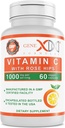 Genex Formules 1000mg Vitamine C met Rose HIPS (60 capsules) Ondersteunt gezond immuunsysteem - Non-GMO, Glutenvrij, Veganistisch (60 dagen levering)