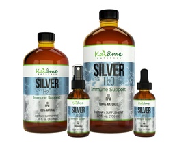 Kaiame Naturals Collective Silver, Ionic Silver Solution, 10 PPM, Large 16 oz glazen fles, Natural Immune Support Supplement, Veilig voor volwassenen, kinderen en huisdieren