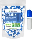 XPRS Nutra Formaat 1 Lege capsules - 500 Telle Lege Gelatine Capsules - Pillen DIY Capsule Vulling - Pure Bovine Pill Gel Caps for Do-It-Yourself Supplements (Blue/White)