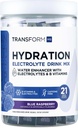 TransformHQ Hydration Drink Mix (21 Single-Serving Packets, Blue Raspberry) - Hydration Supplement Blend met Vitaminen en Elektrolyten