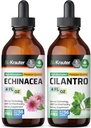 BIO KRAUTER Echinacea Tinctuur 4 Fl. Oz. & Cilantro Tinctuur 4 Fl. Oz.