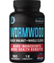 Premium Wormwood Extract Capsules - 5 maand levering voor Immune - 12 Kruiden gemengd met zwarte walnoot bladeren, gember, kurkuma & Meer - 150 Tellingen