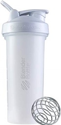 BlenderBattle Classic V2 Shaker Bottle Perfect voor eiwitshakes en pre-workout, 28-ounce, wit