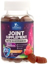 Gummies de soutien interarmées Glucosamine Plus Vitamine E - Supplément de soutien conjoint de la nature pour les désagréments occasionnels pour le dos, les genoux et les mains - Cartilage et soutien mixte santé et flexibilité - 60 Gummies