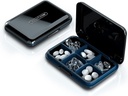 Organisateur quotidien de pilules, Pill Box for Purse - Dtouayz Travel Pill Case, supplément vitaminique et distributeur de médicaments Imperméable à 6 compartiments, hebdomadaire (six jours) Grand contenant de pilules, noir
