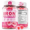 Iron Gummies for Women & Men - Iron Bisglycinaat with Vitamin C Folaat B12 Zink for Adults, Chewable Gentle Iron for Iron Deficency, Energy Boost, Non-Constipating & After Taste, Sugar-Free 1 Pack