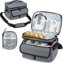 Medicine Storage Bag, Pill Bottle Organizer met schouderband, Travel Medicine Organizer Box, EHBO Kit met draagbare kleine tas, Medication Bottle Organizer Lege Grey
