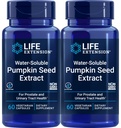 Levensverlengstuk Wateroplosbare pompoenzaadextract, 60 Vegetarische capsules (verpakking van 2)