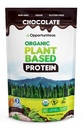 Opportuniteas Poudre de protéines à base de plantes biologiques, 20g Protéines végétales de pois, citrouille et riz, sans sucre, sans OGM, sans gluten, chocolat crémeux, 1 lb