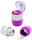 KIRIYUUK Broyeur et broyeur à pilules, broyeurs de comprimés multiples à une poudre fine, acier inoxydable, parfait pour le voyage, pulvérisateur d'ablet adapté pour le voyage, grande alimentation des tubes et animaux de compagnie, utilisation quotidienne