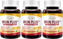 Lovita Iron 18 mg, 6 en 1 supplément de fer pour les femmes, avec vitamine C, Dong Quai & B12, Vitamine végétalienne pour soutenir la production de globules rouges sans constipation, 120 capsules (paquet de 3)