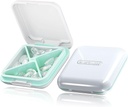 Petite boîte à pilules, cas de pilule de voyage, Dtouayz Portable Medicine Organizer, distributeur de vitamines et de médicaments, mignon boîte quotidienne de pilules pour la purse ou la poche, imperméable 4 compartiments