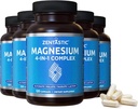 Zentastic Magnesium Complex - 600 Magnesium Capsules - Gecheleerd Magnesium Glycinate, Malate, Taurate & Lactate - Ondersteuning botten, spieren