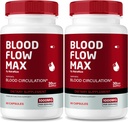 NutraRize (Pack of 2 Blood Flow Max Capsules, Advanced Blood Support Formula, Maximum Strength Supplement for Healthy Blood Circulation, All Natural Pills for Overall Health, Reviews (120 Capsules)