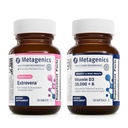 Metagenics Menopauze Duo: HerWellness Estrovera - All-Natural, Hormone-Free Menopauze Support Supplement - 30 tabletten & vitamine D3 10.000 + K - voor bot en hart gezondheid - 60 Softgels