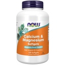 NOW Foods Supplements, Calcium & Magnesium met vitamine D-3 en zink, ondersteunt Bone Health*, 120 Softgels