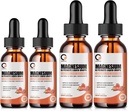 Glycinat de magnésium gouttes liquides, 1000 mg de supplément de magnésium liquide avec bromelain, vitamine B6 C D, complexe de magnésium à haute absorption pour la nuit, le muscle et le soutien énergétique