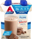 Atkins Milk Chocolate Delight Proteine Shake, 15g Proteïne, Lage Glykemie, 2g Net Carb, 1g Sugar, Keto Friendly, 4 Tellen