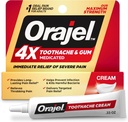 Orajel 4X pour les maux de dents et de gencive: Tube à crème sévère 0,33oz- de la marque de soulagement de la douleur orale