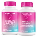 Pink Stork Vruchtbaarheid Supplementen voor vrouwen - Prenatale Multivitamine met ovulatie, Conception, & Hormone Balance Support - 17 Vitaminen & Inositol, Ashwagandha, & Vitex - 120 Capsules