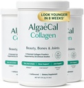 Collagène ALGAECAL - 4 Peptides supportés cliniquement VERISOL®, FORTIGEL®, UC-II®, FORTIBONE®, Poudre de collagène hydrolysée anti-âge, 3 emballages, Fabriqué aux États-Unis