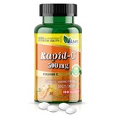 America Medic & Science Rapid-C 500mg supplément de vitamine C (1 paquet de 100 comprimés) Booster d'énergie, soutien quotidien du système immunitaire, antioxydant.