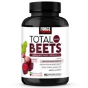 Force Factor Total Beets Blood Pressure Support Beet Root Capsules, 1800mg Organic Beet Root Powder Beet Supplement with Hawthorn Berry to Support Circulatie and Blood Flow, 90 Plantaardige Capsules