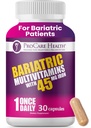 ProCare Health Multivitamine bariatrique avec 45 mg de fer (30 capsules faciles à avaler) - Une fois par jour support post-opératoire pour le contournement gastrique et le manche avec 1 mois d'approvisionnement, pas de couleurs artificielles, sans gluten